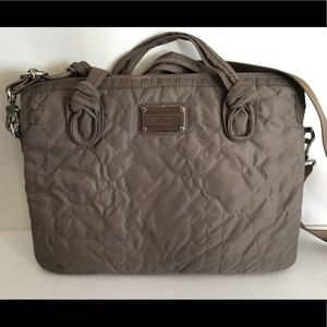 Marc Jacobs Workwear Taupe Nylon Computer Tote Bag